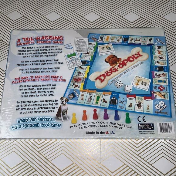 Dog-opoly Board Game Tail Wagging Property Trading Game 2-6 players Sealed - Picture 2 of 3
